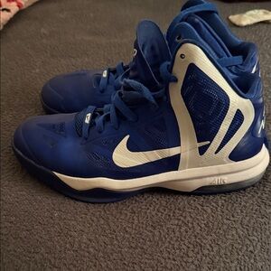 Nike Air Max Royal Blue and White Basketball Sneakers